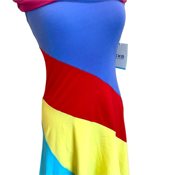 Stephen Burrows X Target Dress Stripe Off The Shoulder Size Small NEW - Picture 2 of 5